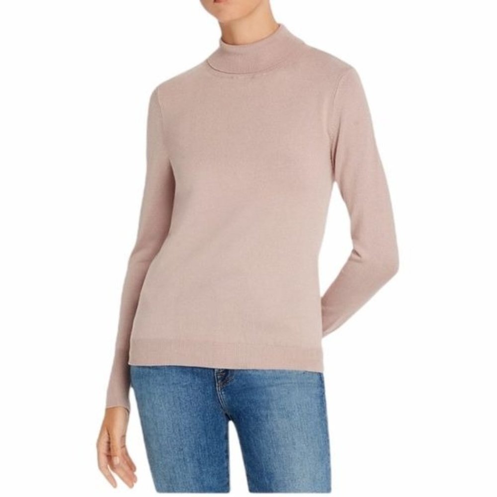 Comune Womens Turtleneck Sweater Mauve Long Sleeve Lightweight Knit XS‎